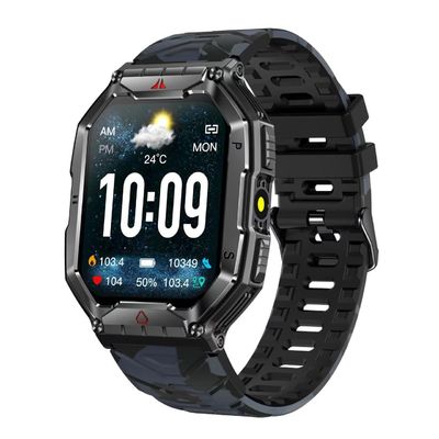 良い価格 KR82 2.1' スポーツ スマートウォッチ 大画面 コンパス 心拍数を監視する手電筒 オンライン