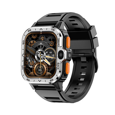 PGDWATCH 4+64GB シルバー アンドロイド スクウェア フィットネス ウォッチ HD デュアルカメラ NFC 4G