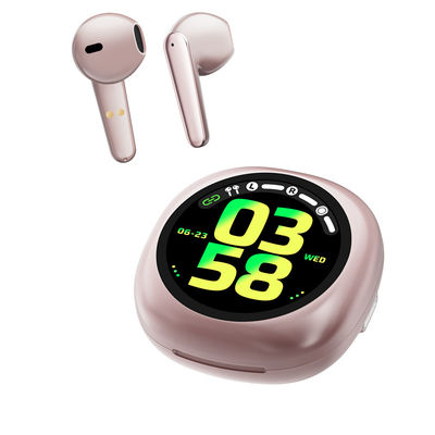 良い価格 T19 スマートバッド 300MAH バッテリーとAI機能のワイヤレスブルートゥースイヤホン BT 5.4/3.0 解像電源 240*240 オンライン