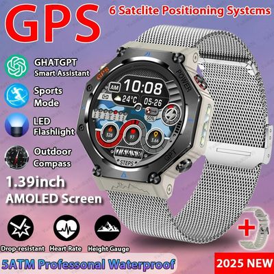 良い価格 チャットGPT AIアシスタント GPS 5ATM 防水 双帯域 GNSS コンパス 軍事スポーツ スマートウォッチ オンライン