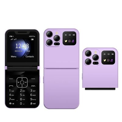良い価格 2G 機能電話 A50 PRO MTK CPU 2.4 インチ スクリーン 1350mAh フリップ デザイン スピードダイヤル オンライン