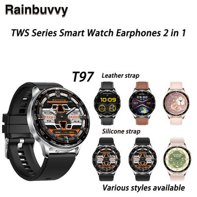 良い価格 T97 TWS 2対1 ブルーツ イヤホン HIFI 9D 音質 健康運動モニタリングウォッチ オンライン