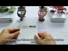 T99 TWS2イン1 ブルーツイヤホン2.02''TFT四角画面 ブルーツコール スマートウォッチ